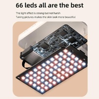 Rechargeable Clip-on Selfie Light with 66 Leds - 3 Modes for Phone Laptop Tablet - Black - White thumbnail