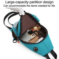 Outdoor Crossbody Bag Earphone Hole - Green thumbnail