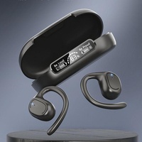 Waterproof Wireless Sports Bluetooth Earphones with Led Display - White thumbnail