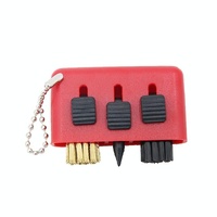 3-piece Portable Golf Groove Cleaning Brush - Red thumbnail