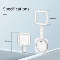 Portable Magnetic Selfie Light for Live Streaming and Skin Beauty - Black thumbnail