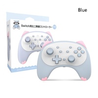 Cat Shaped Wireless Tooth Handle for Nintendo Switch - Blue thumbnail