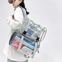 Waterproof Travel Backpack - Pvc Material - Grey thumbnail