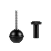 Adjustable Ball Head Adapter for Underwater Photography Lights - 1/4 Inch Red thumbnail