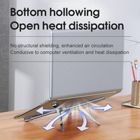Versatile Laptop Docking Stand with Enhanced Cooling and Folding Design - Silver thumbnail