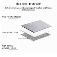 13.3 Inch Laptop Felt Sleeve Protective Case Carrying Bag - Grey thumbnail