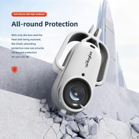 Shock-absorbing Silicone Cover for Insta360 Go 3s Camera - Black - Horizontal Gray thumbnail