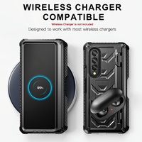 Foldable Shockproof Phone Case for Samsung Galaxy z Fold 4 / 5g - Black thumbnail