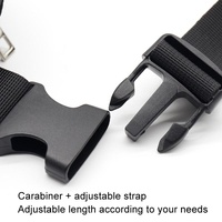 Waterproof Nylon Chest Bag For Outdoor Sports Running Mobile Phone Pocket - Black thumbnail