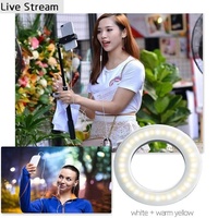 Selfie Ring Light for Mobile Phones - Beauty Enhancer - White thumbnail