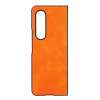 Two Tone Litchi Pu Case for Samsung Galaxy z Fold 4 - Slim & Stylish - Black thumbnail