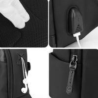 Waterproof Men Chest Bag Multifunctional Shoulder Crossbody For Riding And Casual Use - Black thumbnail