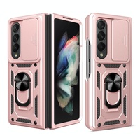 Samsung Galaxy z Fold 4 Tpu Pc Case with Sliding Camera Cover - Silver thumbnail