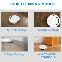 Smart 3-in-1 Robot Vacuum with Wet / Dry Mopping - Rechargeable & Auto Cleaning - Black - White thumbnail
