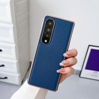Star Series Nano Electroplating Pu Case for Samsung Galaxy z Fold 4 - Elephant Grey thumbnail
