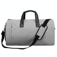 Shoe Compartment Travel Suit Bag - Compact & Organized - Light Grey thumbnail