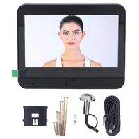 1080P Wifi Smart Cat Eye Video Doorbell With 4.3 Colour Screen And Hidden Graffiti Design - Black thumbnail