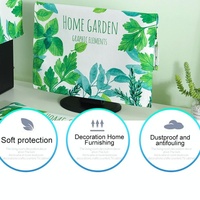 Universal 3-in-1 Desktop Pc Dust Cover - Fits 23-24 Inch Screens - Flamingo thumbnail