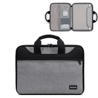 Waterproof Oxford Cloth Laptop Bag - 14 / 15 / 15.6 Inches Full Open - Black thumbnail