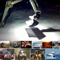 18W Cree 6 Led White Light Condenser Engineering Lamp / Waterproof Ip67 Suvs Light Dc 10 - 30V Black thumbnail