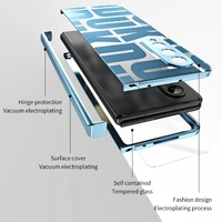 Foldable Electroplated Phone Case for Samsung Galaxy z Fold 4 5g with Hinge - Silver thumbnail