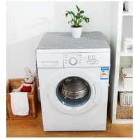 Kitchen Refrigerator and Washing Machine Dustproof Cover - 55x130cm - Gray Triangle thumbnail