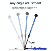Adjustable Golf Swing Trainer for Beginners - Foldable & Corrective - Blue thumbnail
