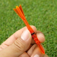 30 Adjustable Golf Tees with 83mm Height Limit - Set of 30 - Orange thumbnail