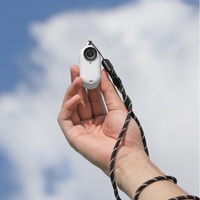 Silicone Camera Body Case with Lens Cap and Neck Strap for Insta360 Go 3 - White thumbnail