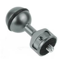 Universal 2.5cm Ball Head Clip for Action and Underwater Cameras - Black thumbnail
