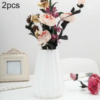 2-piece Plastic Vase for Creative Flower Arrangements - Milk White thumbnail