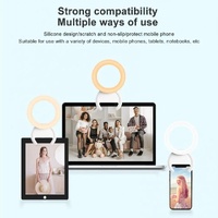 Clip-on Half-ring Fill Light for 10cm Mobile Phones - White thumbnail