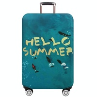 Protective Cover for Trolley Luggage - Durable and Dustproof - Large Size - Deep Sea Whale - S thumbnail