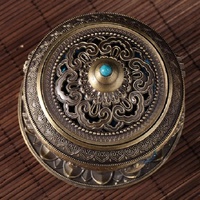 Medium Eight Treasure Incense Burner Decoration - Perfect for Home - Pale Red thumbnail