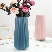 Versatile Plastic Flower Vase for Dry and Wet Arrangements - Pink thumbnail