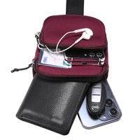 Universal Nylon Chest Bag For 5.5 Inch -7.2 Inch Phones Fashionable And Functional - Grey thumbnail