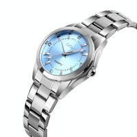 Waterproof Quartz Women Watch with Rhinestone Steel Strap - Delicate and Creative - Pink thumbnail