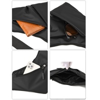 Leather Anti Theft Triangle Bag Secure Crossbody Chest Bag - Black thumbnail