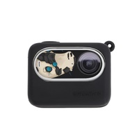 Silicone Case for Insta360 Go 3 with Neck Strap and Skin Wrap - Black thumbnail
