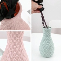 Hydroponic Plastic Vase for Dry and Wet Flower Arrangements - Desktop Furnishings - Pink thumbnail