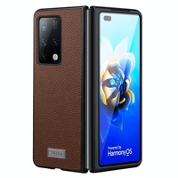 Handmade Leather Shockproof Tpu Case for Samsung Galaxy z Fold 4 - Blue thumbnail