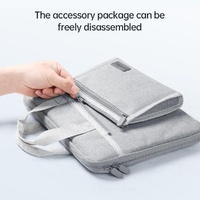 Portable Oxford Laptop Bag - Durable Fabric - Grey thumbnail