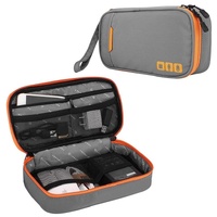 Portable Multi-functional Headphone Charger and Data Cable Storage Bag with Power Pack - 24 x 12 x 5cm - Black thumbnail