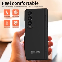 Foldable Phone Case with Pen and Stylus for Samsung Galaxy z Fold 4 / 5g - Black thumbnail