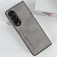 Crystal Leather Foldable Case for Samsung Galaxy z Fold 4 - Brown thumbnail