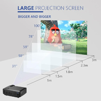 4 Lcd Projector - 80 Lumens Hd 800X480 Vga / Hdmi - Black thumbnail