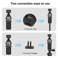Dual Cold Shoe Adapter Bracket for Dji Pocket 3 Cage thumbnail