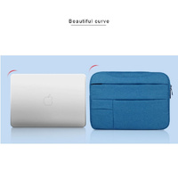 15.6 Inch Laptop Tablet Bag with Multiple Pockets and Soft Oxford Cloth Handle - Black thumbnail