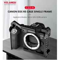 Video Camera Cage Stabilizer For Canon Eos R5 / R6 / R - Black thumbnail