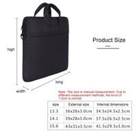 Hidden Portable One-shoulder Handbag for 14.1 Laptops - Waterproof Oxford Cloth - Black thumbnail